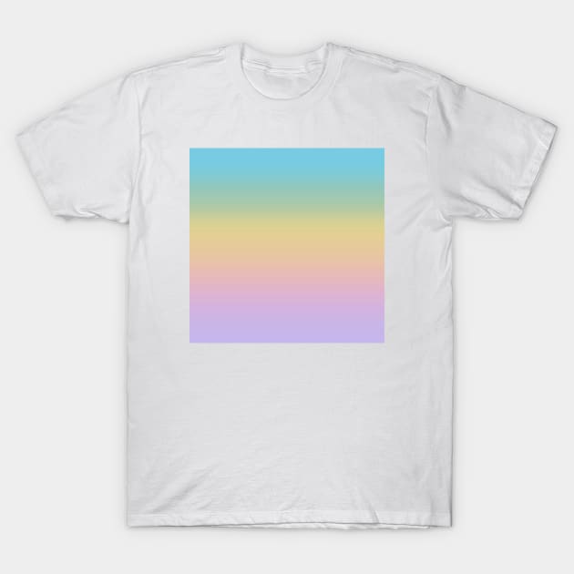 Pastel Rainbow Ombré Gradient T-Shirt by Gsallicat